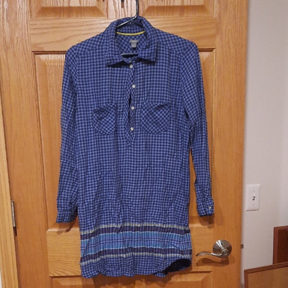Aerie Blue and Black Checkered Women's Night Shirt